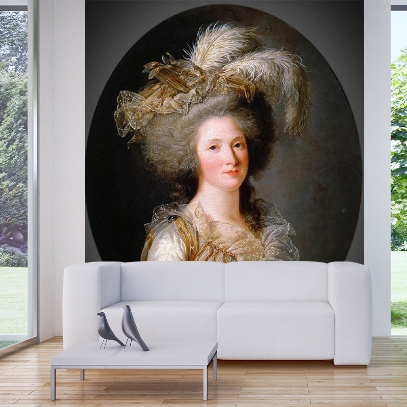 Elisabeth De France Portrait Murals Victorian Period Smooth Wall Covering for Home