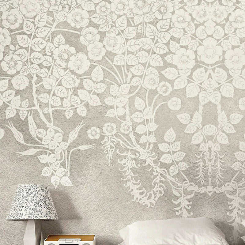 Illustration Ivy Wall Paper Murals Large Wall Decor for Bedroom, Customized Size Available