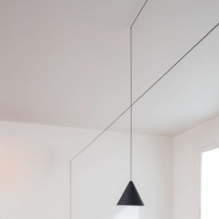 Schwarzkegel hängende Deckenleuchte zeitgenössisches Metall 1 Leichtes Suspension Anhänger Licht für Esszimmer mit verstellbarer Kabel