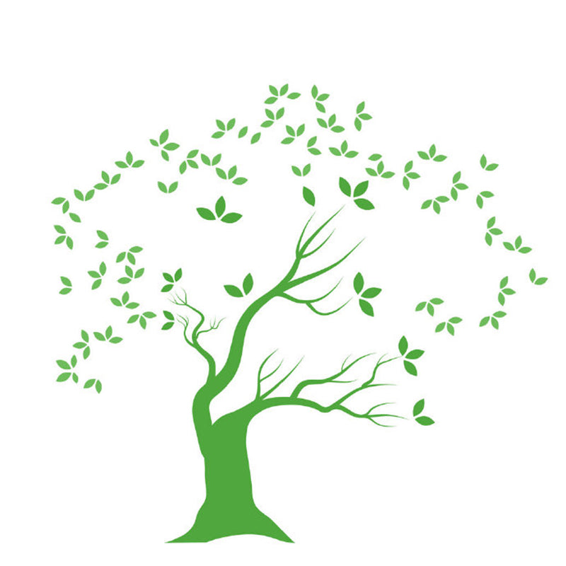 Green Tree Wall Paper Murals Stain-Resistant Childrens Art Kids Bedroom Wall Decor