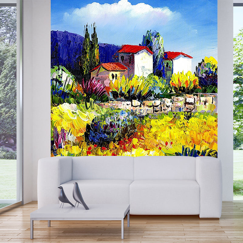Country House Art Wall Murals Classical Smooth Textured Wall Covering in Multi-Color