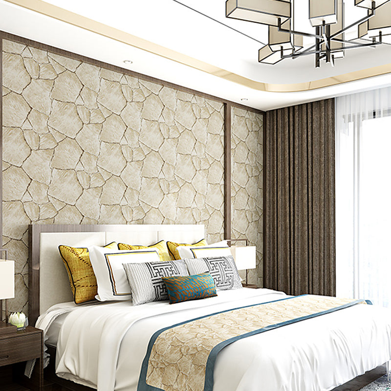 Modern Crackle Wallpaper Non-Woven Unpasted Dark Color Wall Decor for Living Room