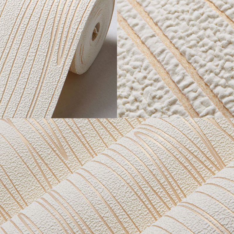 Wall Covering Contemporary Abstract Lines Teens Bedroom Wallpaper Roll in Light Color