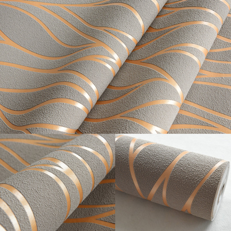 Minimalist 57.1-sq ft Wall Art Curvaceous Non-Pasted Wallpaper in Soft Color for Living Room