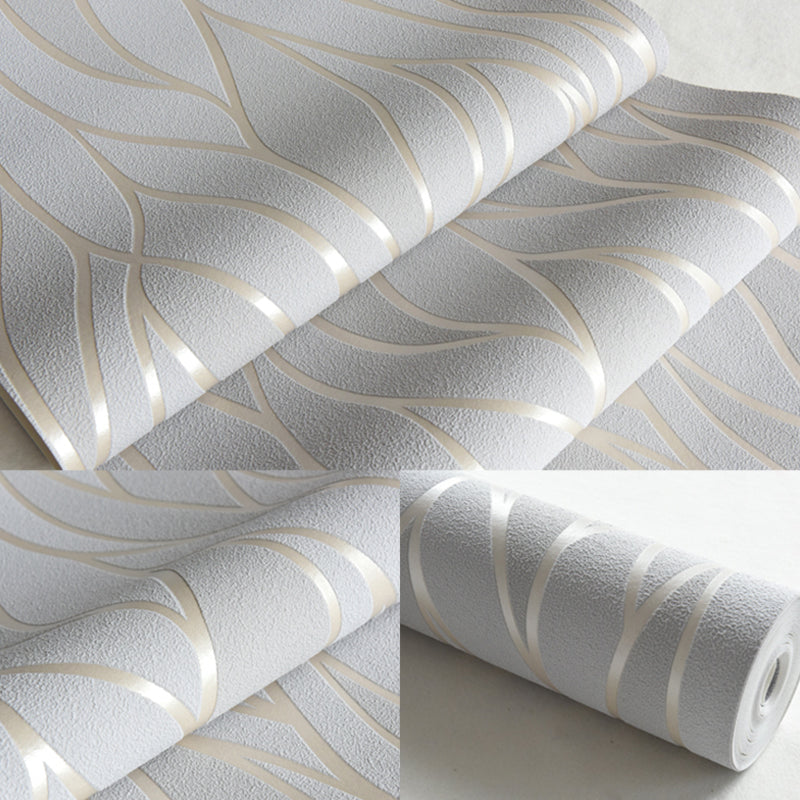 Minimalist 57.1-sq ft Wall Art Curvaceous Non-Pasted Wallpaper in Soft Color for Living Room