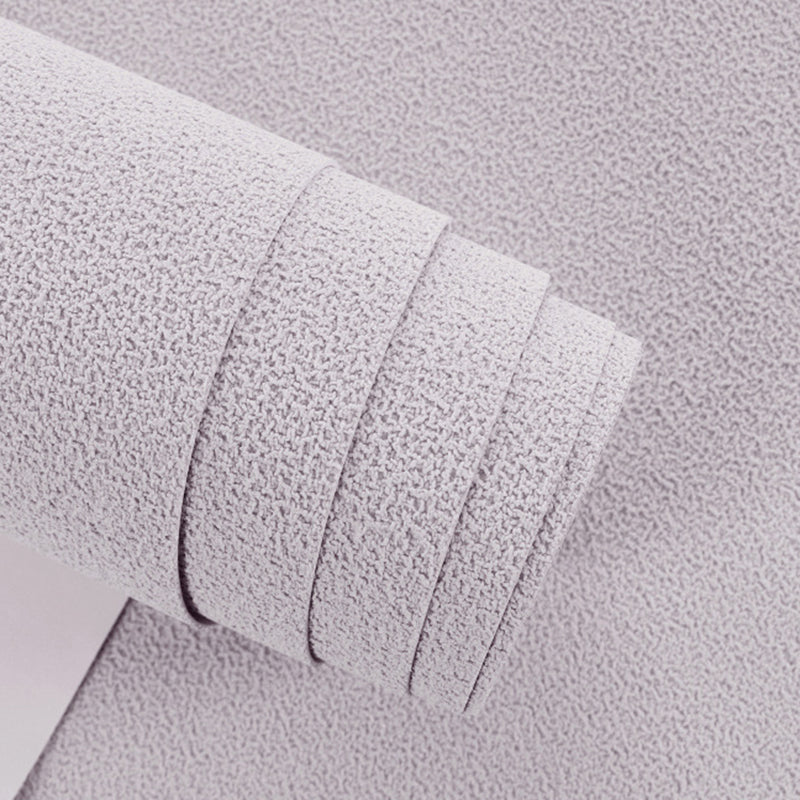 Wallpaper Roll Solid Soft Color Scandinavian Flock Wall Decor for Bedroom Decoration