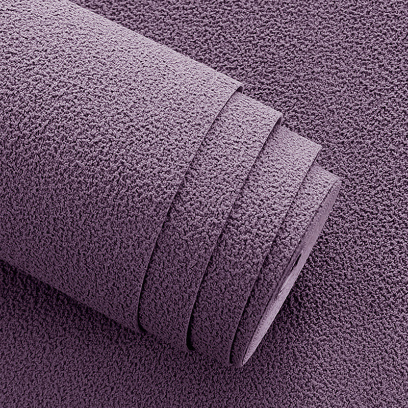 Wallpaper Roll Solid Soft Color Scandinavian Flock Wall Decor for Bedroom Decoration