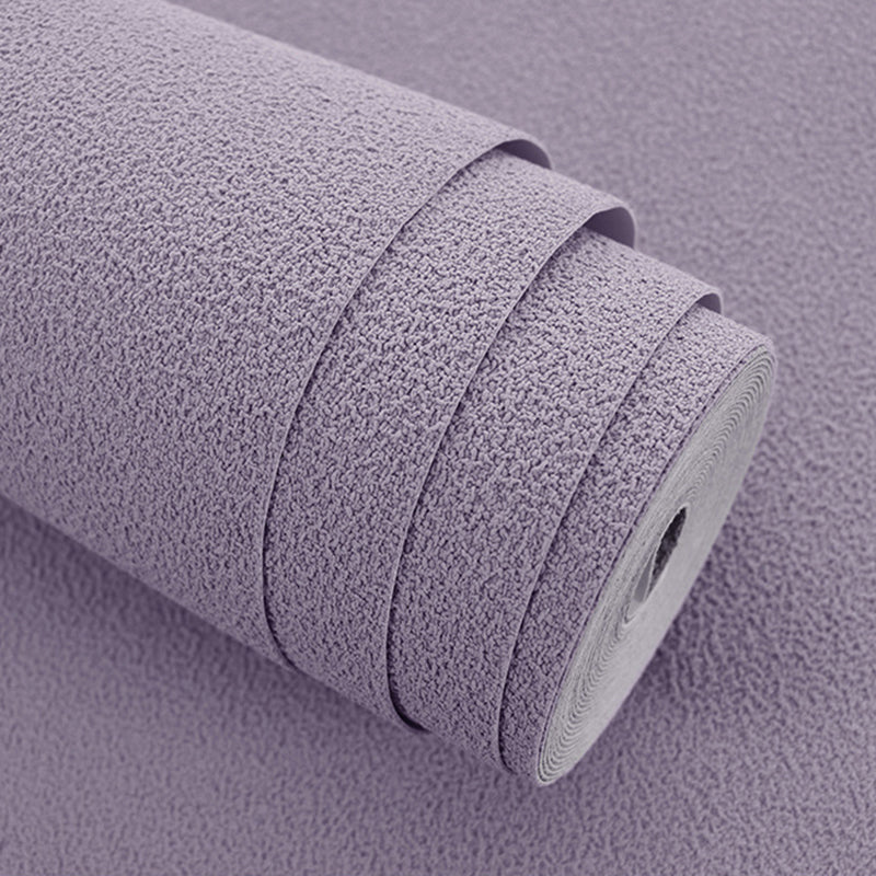 Wallpaper Roll Solid Soft Color Scandinavian Flock Wall Decor for Bedroom Decoration