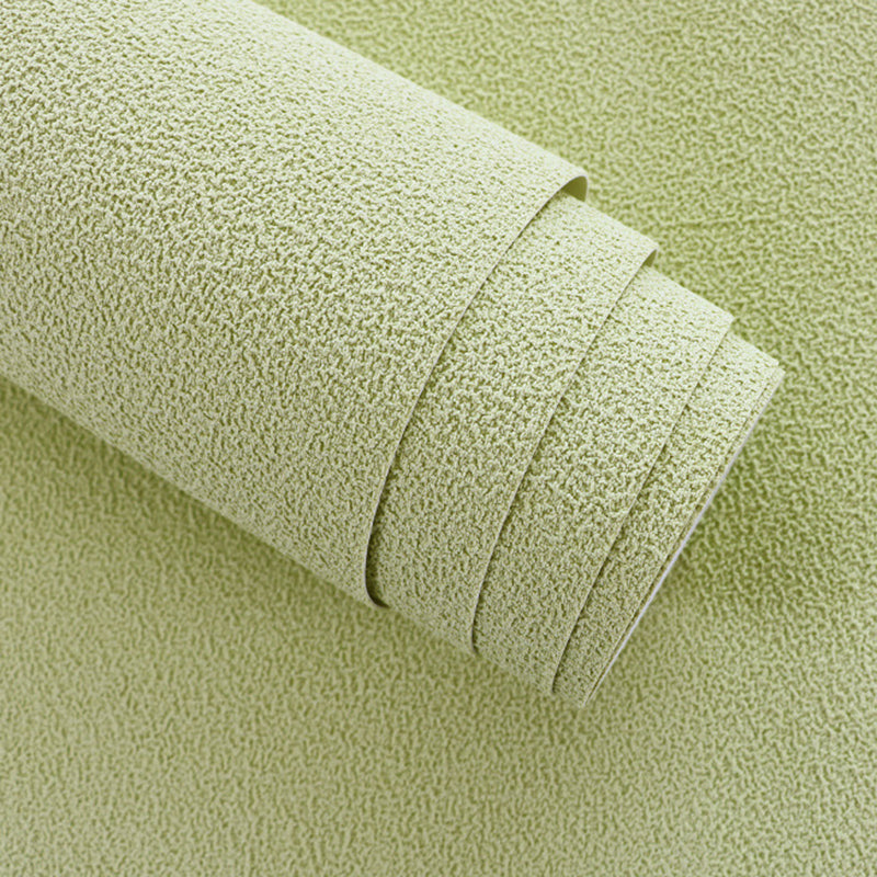 Solid Kids Wallpaper Roll for Bedroom Decoration Flock Fabric Wall Art in Bright Color