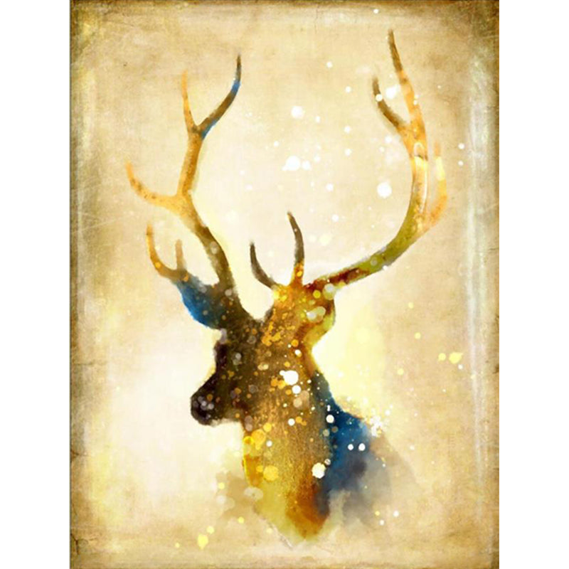 Environmental Elk Wall Paper Murals Modern Non-Woven Fabric Wall Decor, Customize Size Available
