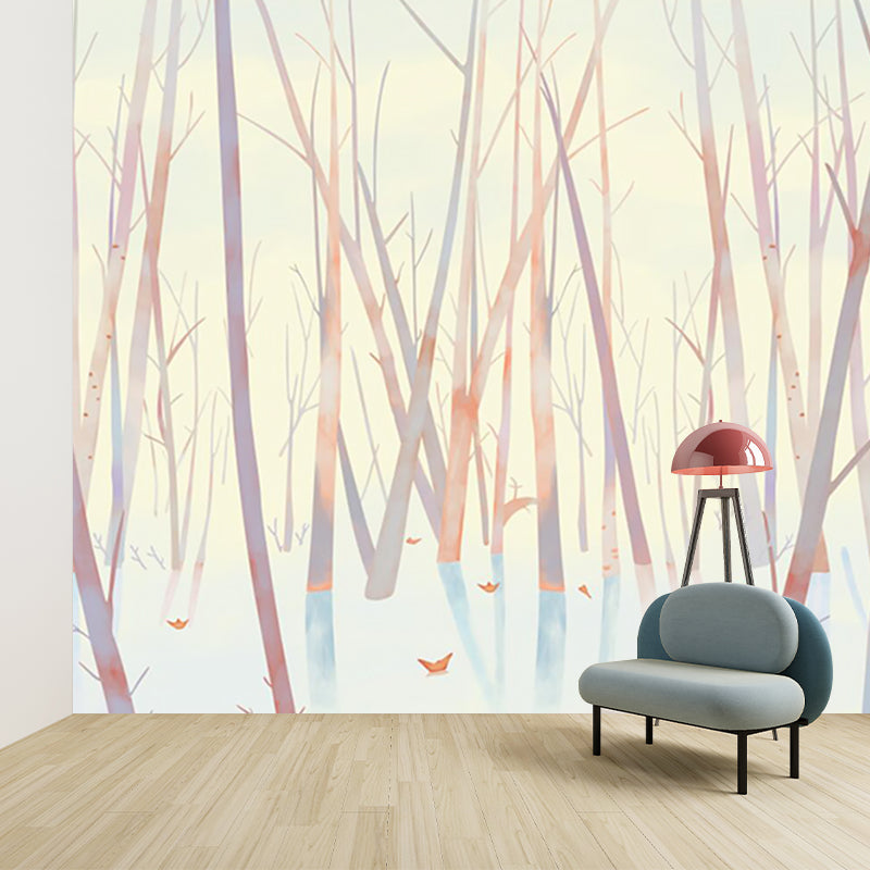 Tree without Leaf Murals Wallpaper Modern Eco-Friendly Fireplace Wall Decor, Full Size