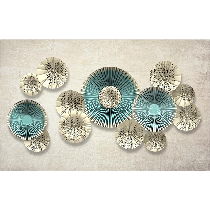 Lotus Leaf Inspired Wall Mural Brown Modern Style Wall Decoration for Living Room