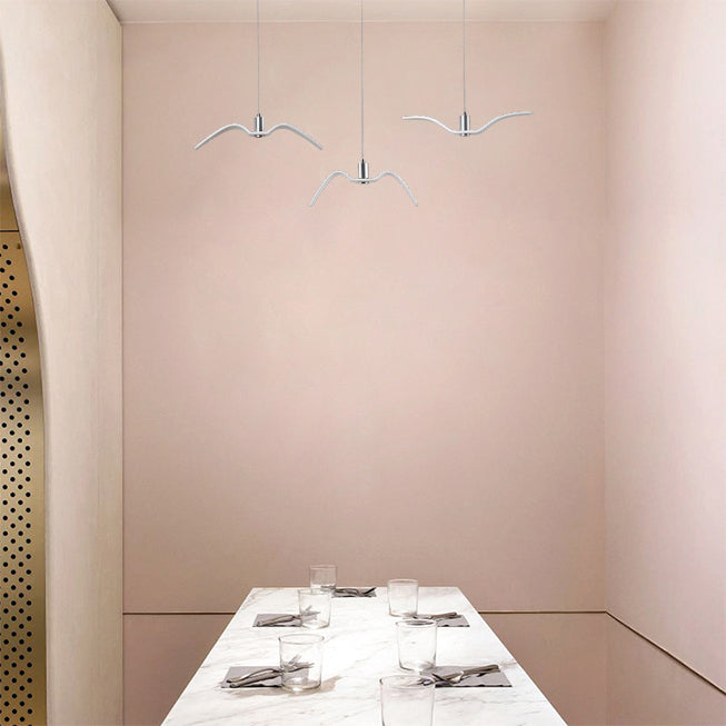 Modern Metal Pendant Lighting, Seagull Ceiling Light Fixture