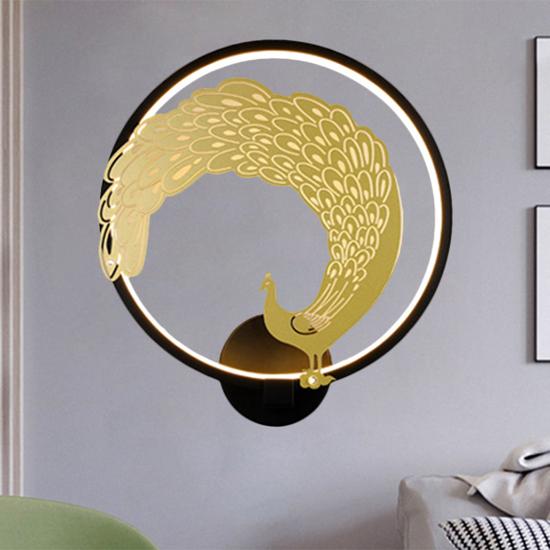 Acrylique Circular Mur Mural lampe de style chinois LED LEMPRIMME MURD MOURD