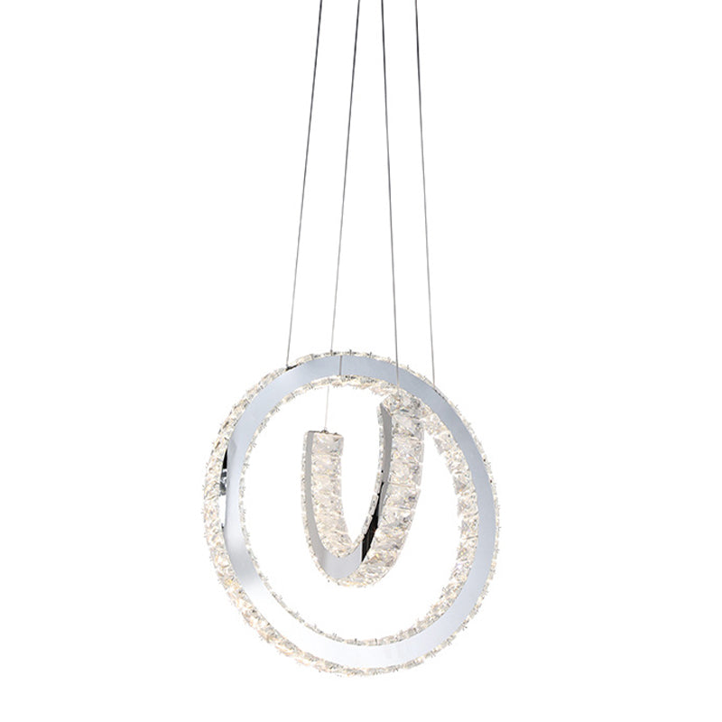 LED LED de acero inoxidable Simplicidad cortada Corte Letras de cristal Luz de lámpara