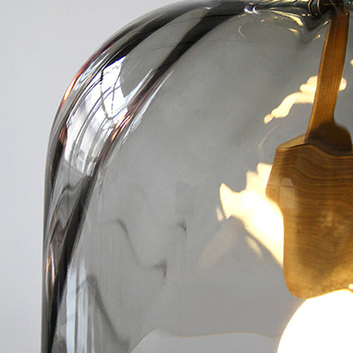 Pink/Blue/Amber Globe/Cylindrical/Dome Suspension Pendant Modernist 1 Light Smooth/Water Glass Hanging Ceiling Light