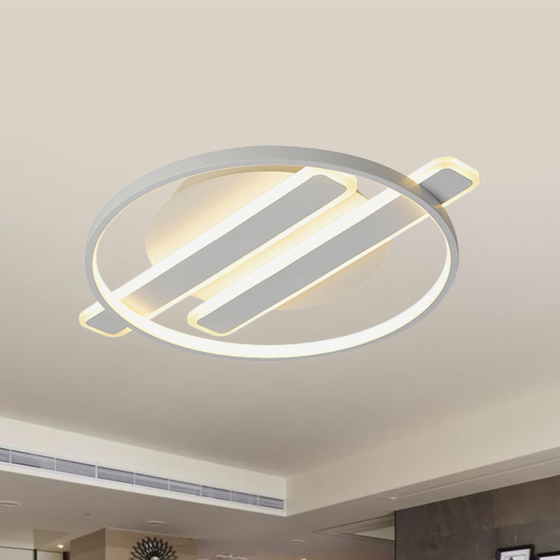Lampada da soffitto a cerchio acrilico Simplicity LED Apparecchio di illuminazione a incasso bianco per camera da letto