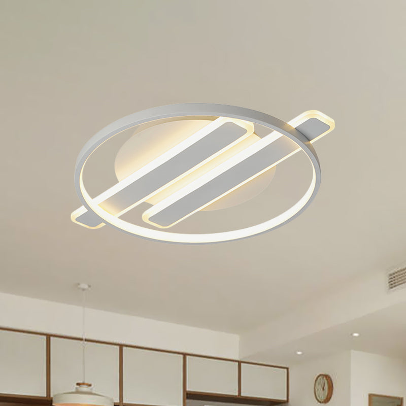 Lampada da soffitto a cerchio acrilico Simplicity LED Apparecchio di illuminazione a incasso bianco per camera da letto