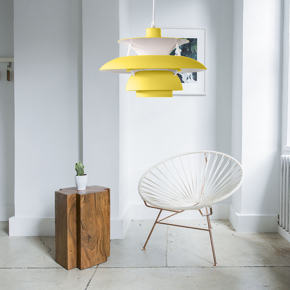 3 Layers Pendant Light with Flared Shade Macaron Style Aluminum 1 Light Black/Gray Hanging Lamp, 12"/16" Wide