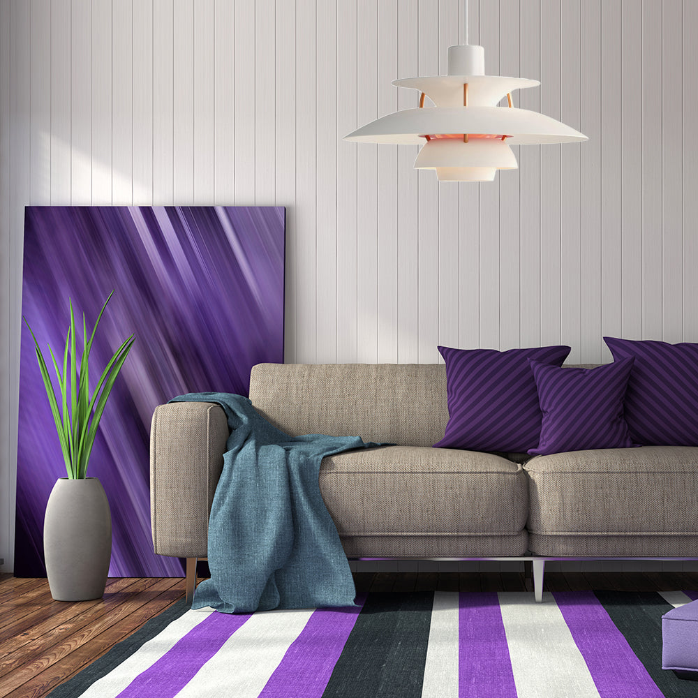 3 Layers Pendant Light with Flared Shade Macaron Style Aluminum 1 Light Black/Gray Hanging Lamp, 12"/16" Wide