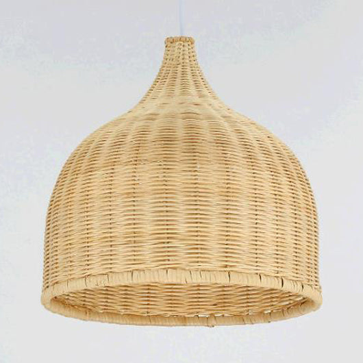Handgestrickte Bambus gewölbter Anhänger Bauernhaus Eine leichte Federung Lampe in Beige