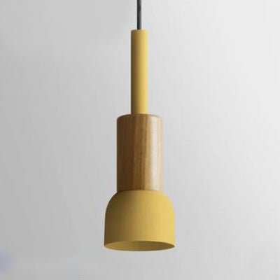 Barrel/Dome/Cone Metal Suspension Pendant Modernism 1 Light White/Yellow/Green Hanging Ceiling Light