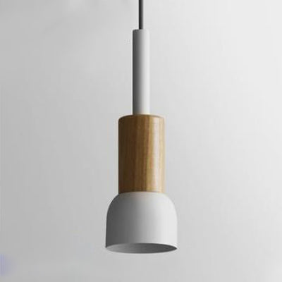 Barrel/Dome/Cone Metal Suspension Pendant Modernism 1 Light White/Yellow/Green Hanging Ceiling Light