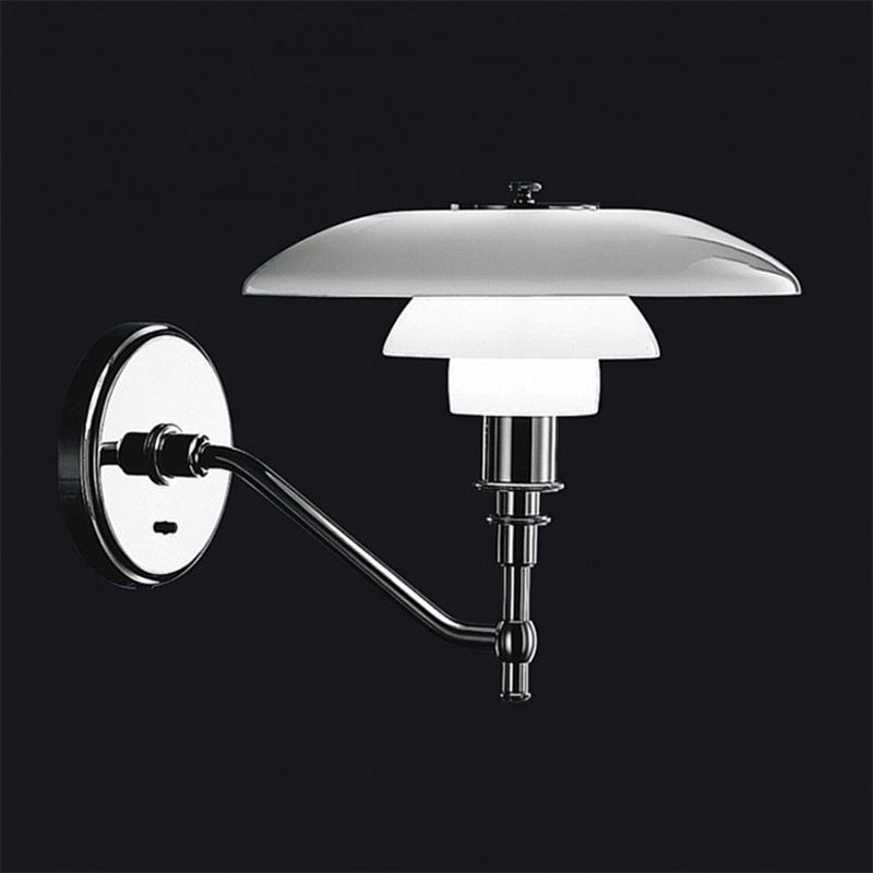 Simple Glass Shade Wall Light Fixture Modern Wall Light Sconce for Bedroom