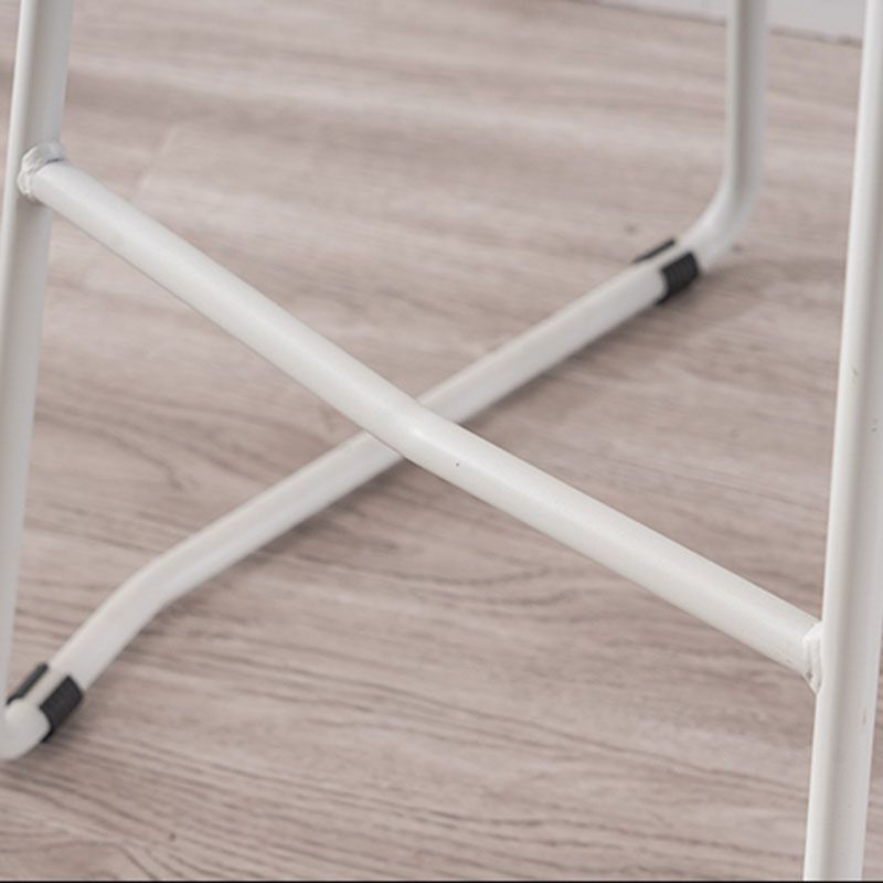 Tabouret de comptoir de dossier sans bras moderne tabouret de bar à thé de lait de fer avec siège en plastique