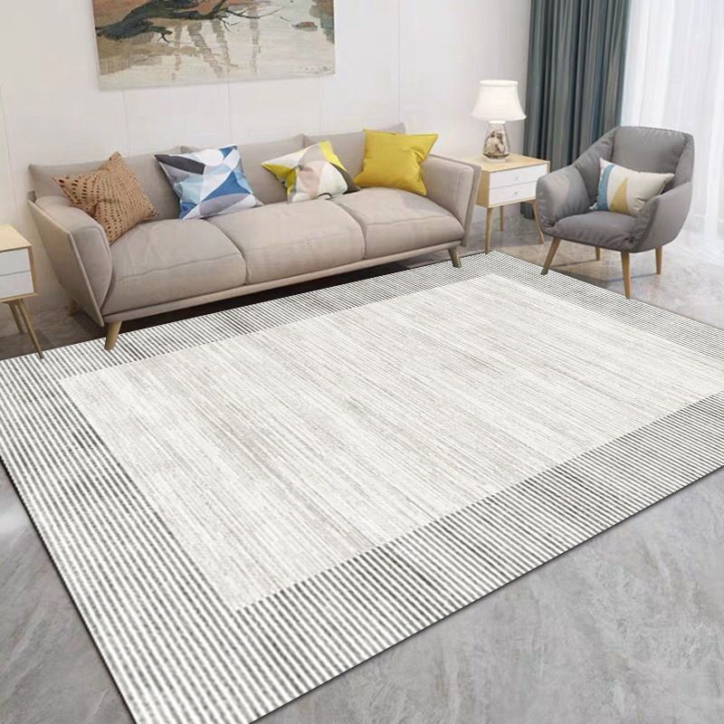Brown Streak Indoor Rug Polyester Casual Rug Non-Slip Backing Rug for Drawing Room