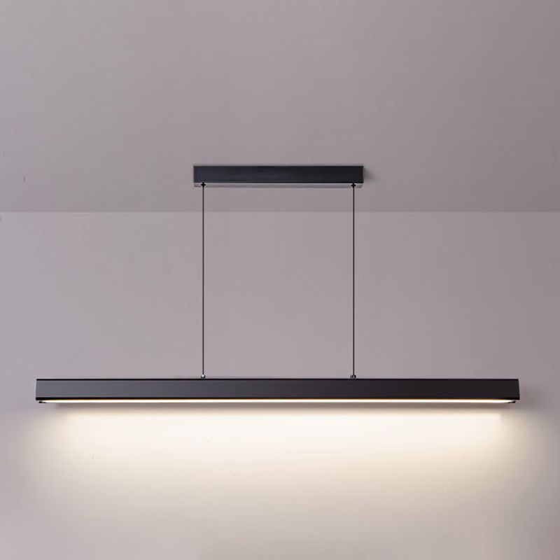 Modern Straight Island Light Aluminum LED Island Pendant for Dining Room