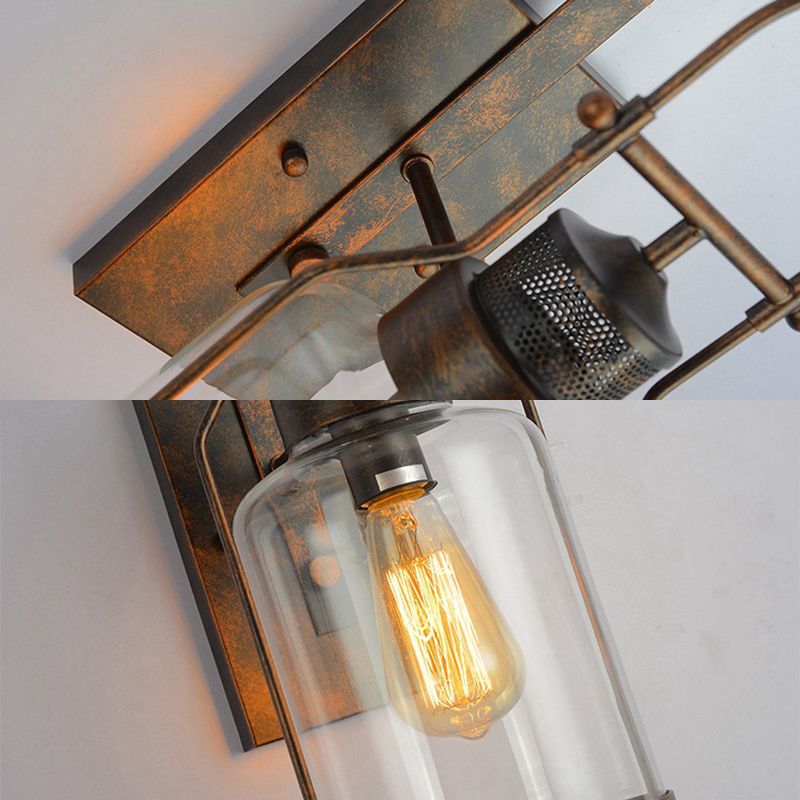 Industrielle Vintage Ein Wandleuchte Schmiedeeisenwandlicht für Innenräume