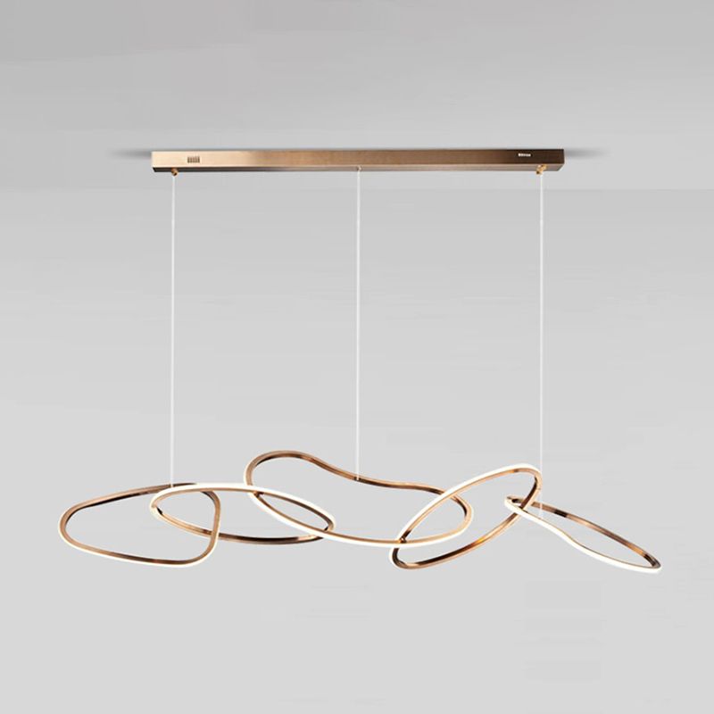 Simple 5 Lights Chandelier Light Fixtures Metal Hanging Chandelier for Cafe