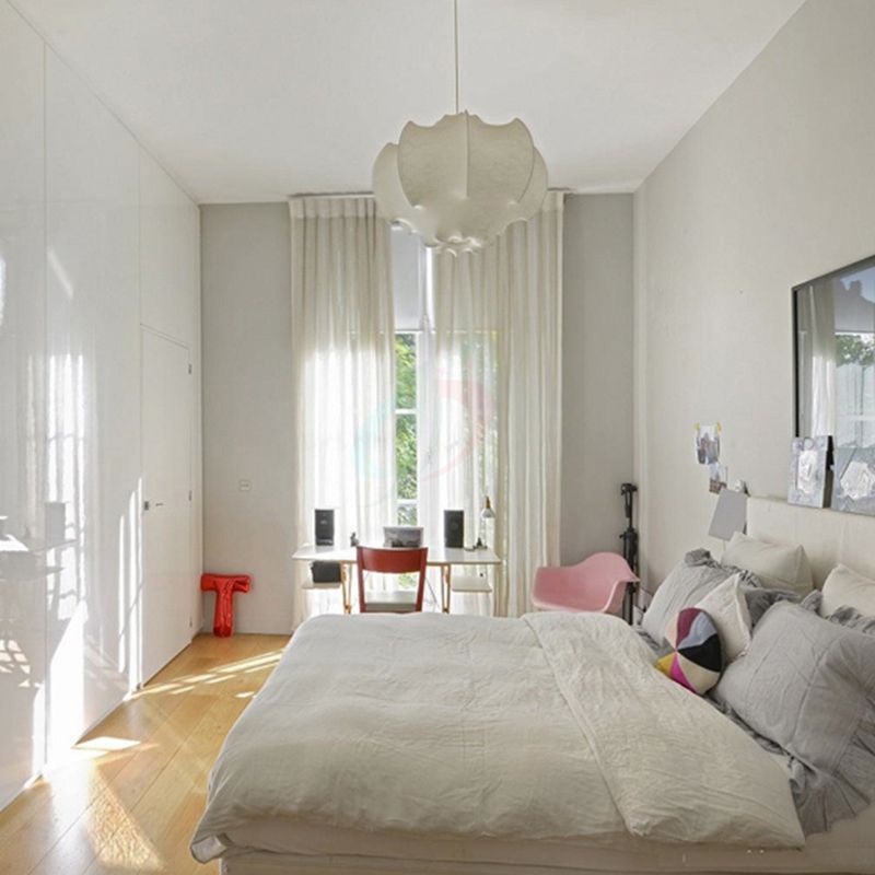 Silkworm irrégulier Creative Hanging Light 1-Light Contemporary Simplicity Style Dining Room Pendant Lampe en blanc