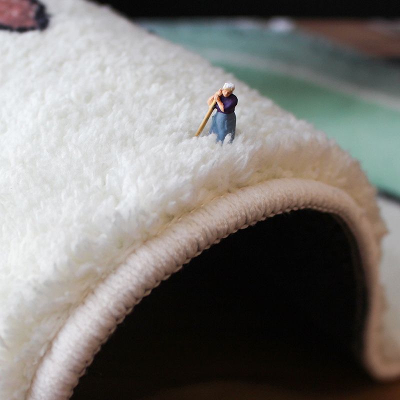 Rosa Farbstück Innenpolypolyester Minimalistische Teppichfleck -Widerstandsteppich für Wohnzimmer