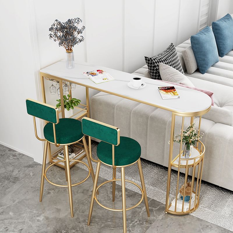 Glam Style Stone Specialty Bar Stool Table Table for Living Room