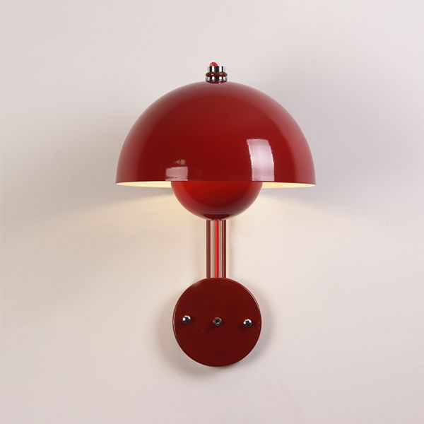 Modern Style Metal Wall Lighting Fixtures 1-Light Dome Sconce Light Fixture