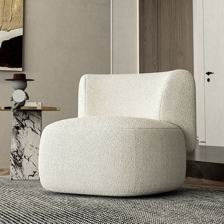 Contemporary 27.5" H Wool Sofa with Armless and Tight Back Curved For Living Room