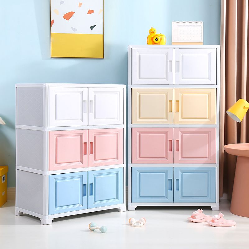 Contemporary Style Bedroom Cabinet Plastic Non-Hanging Storage Cabinet