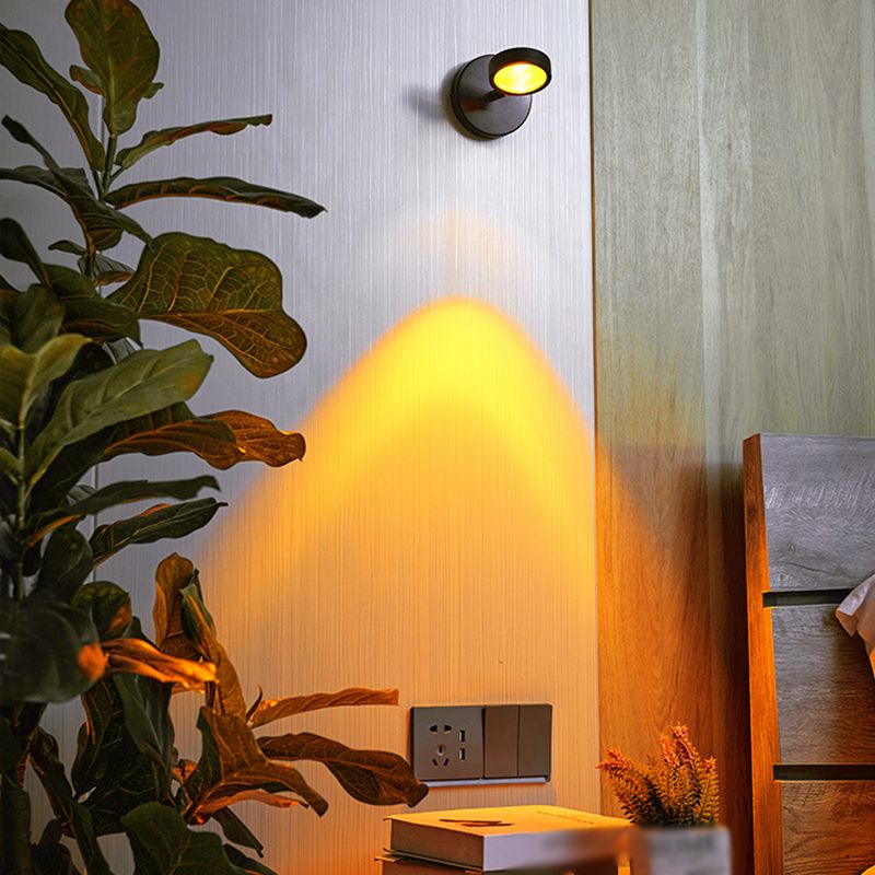 Moderne stijl Ronde gevormde LED-wandlamp metalen 1-licht wandverlichtingsideeën