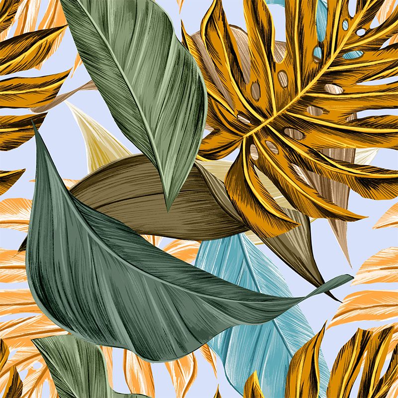 Tropical Natural Botanical Wall Mural Illustration  Decorative Wall Decor Kitchen Wall Murals