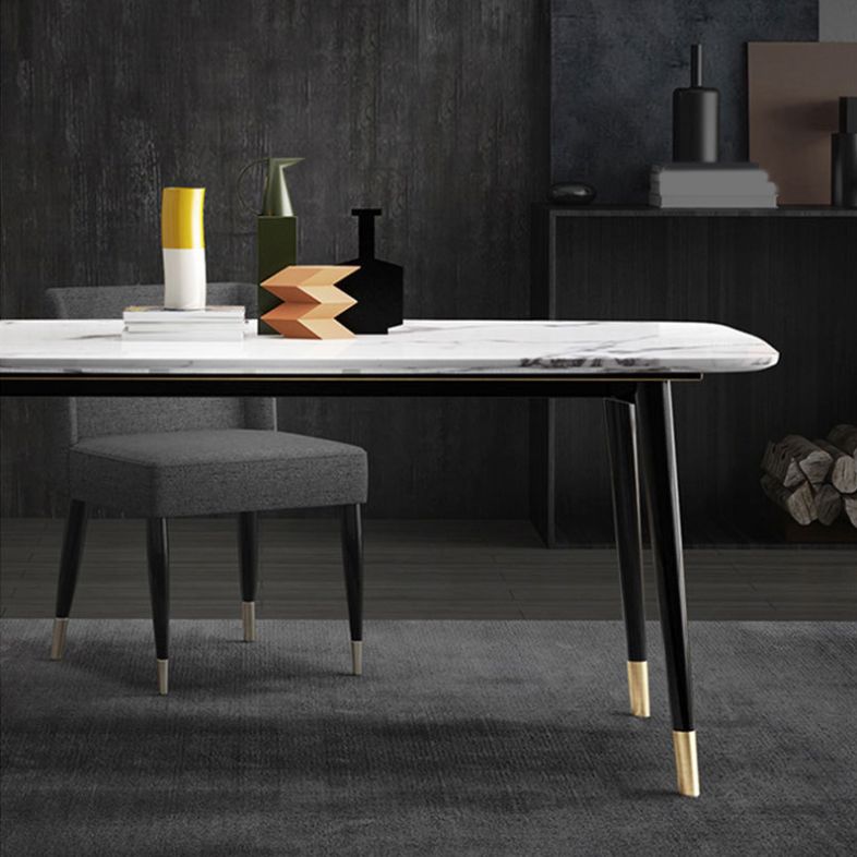 Glam Style Sintered Stone Dining Set Rectangle 1/2/4/6/7 Pieces Dining Set