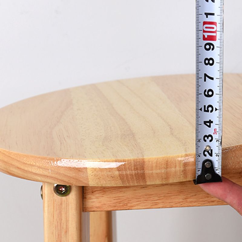 Light Wood Finish Counter & Bar Stools Modern Indoor Stools with 4 Legs