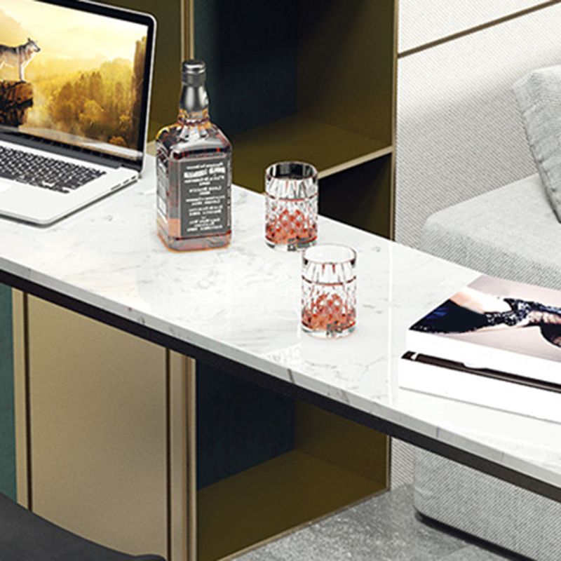 Rectangle Marble Bar Table Set Industrial Style 1/3/5 Pieces Bar Height Bar Set