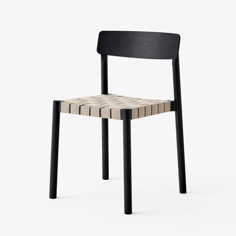Modern Solid Wood Open Back Armless Dining Room Chair for Home