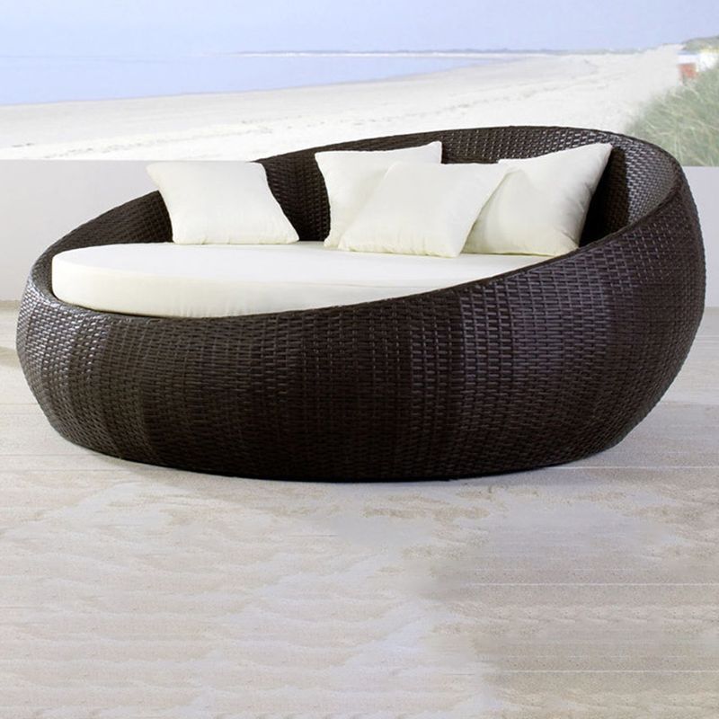 Tropical Style Patio Sofa Outdoor Sofa with Cushions Water Resistant