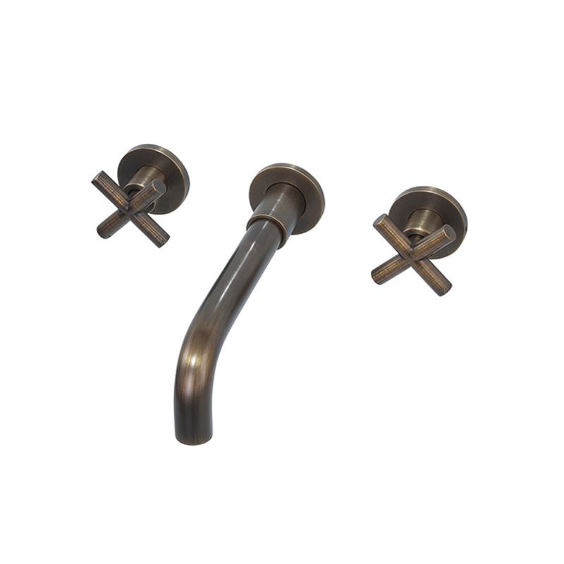 Glam Style Faucets Widespread Wall Mounted Bathroom Sink Faucet