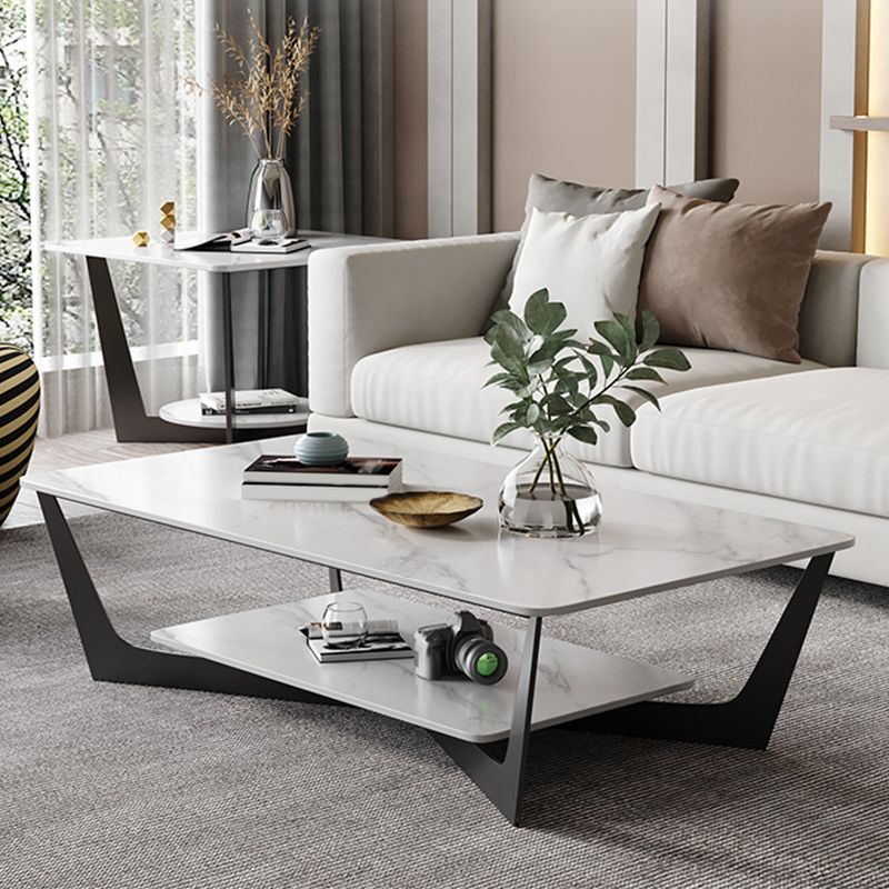 Slate Rectangular Coffee Table Minimalist Modern Coffee Table