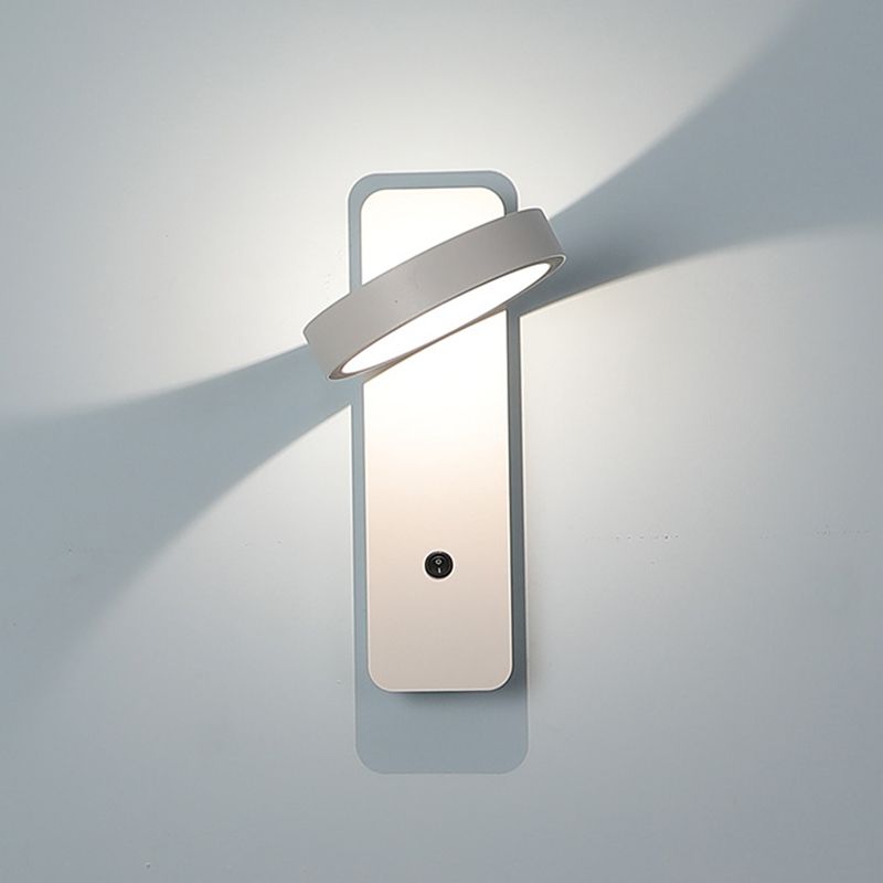 Metal Drum Wall Light Fixture Minimalist 1 Light Wall Lighting for Bedroom