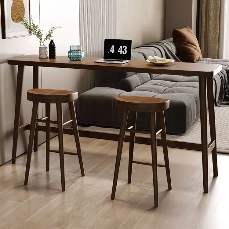 Modern Counter Height Pub Set 1/2/3 Pcs Solid Wood Bar Table and Stools